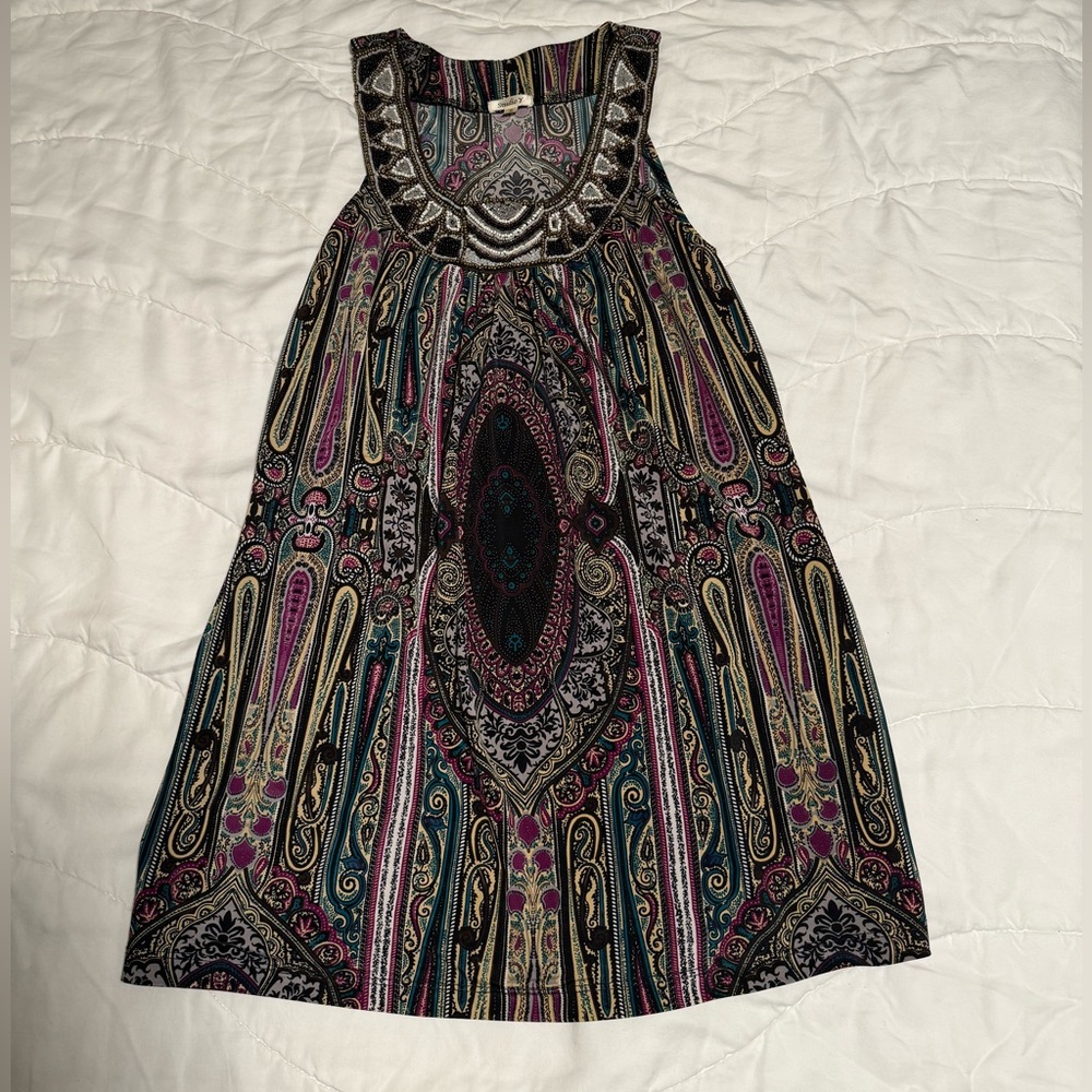 Studio Y Beaded Printed Tank